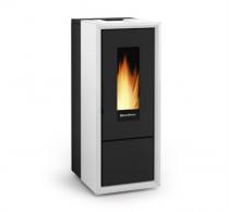 Poêles à granulés étanches Poêle à  granulés Révolutionnaire modèle Ella 8 Kw Blanc