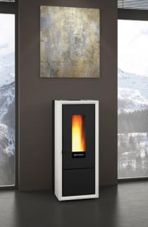 Poêle à  granulés Révolutionnaire modèle Ella 8 Kw Blanc