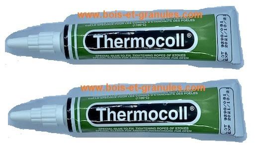 Accessoires Colle refractaire 1100 ° en lot de 2 tubes 17 ml pour joints tresse plat ou rond