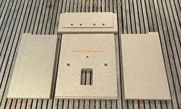 Pièces détachées Forest > Kit vermiculite protection foyer de 4 plaques , les 2 cotés, le fond et le déflecteur du dessus